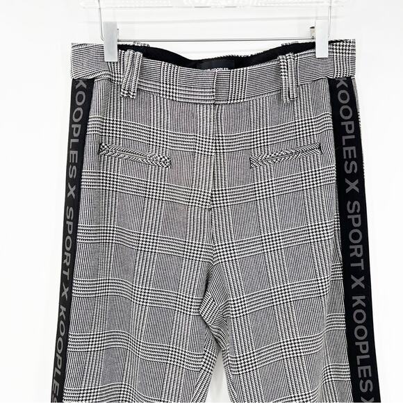 The Kooples Slim Fit Houndstooth Logo Tape Trousers 2 (8 US) - Picture 4 of 9